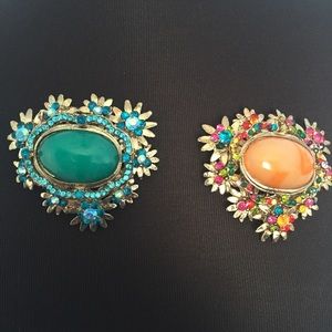Two Statement Brooches